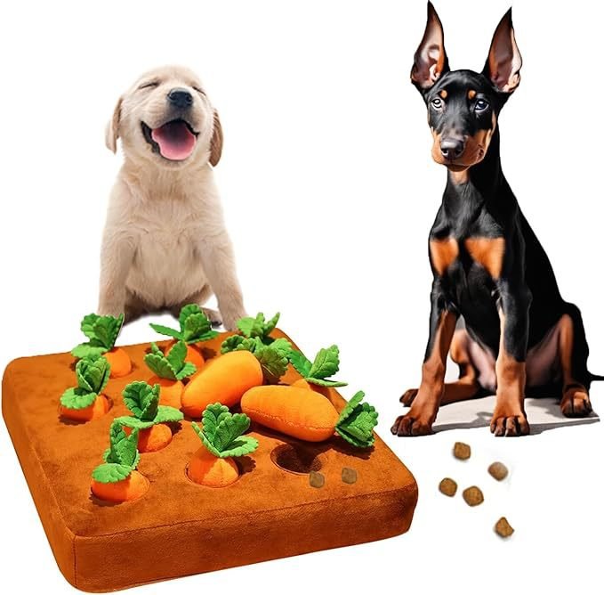 12 Squeaky Carrots — Interactive Toy for Dogs