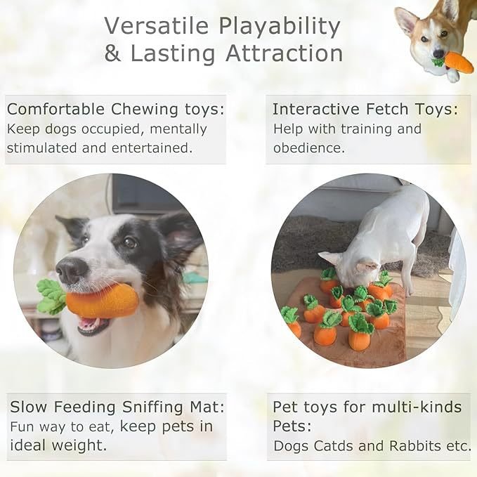 12 Squeaky Carrots — Interactive Toy for Dogs - Image 3